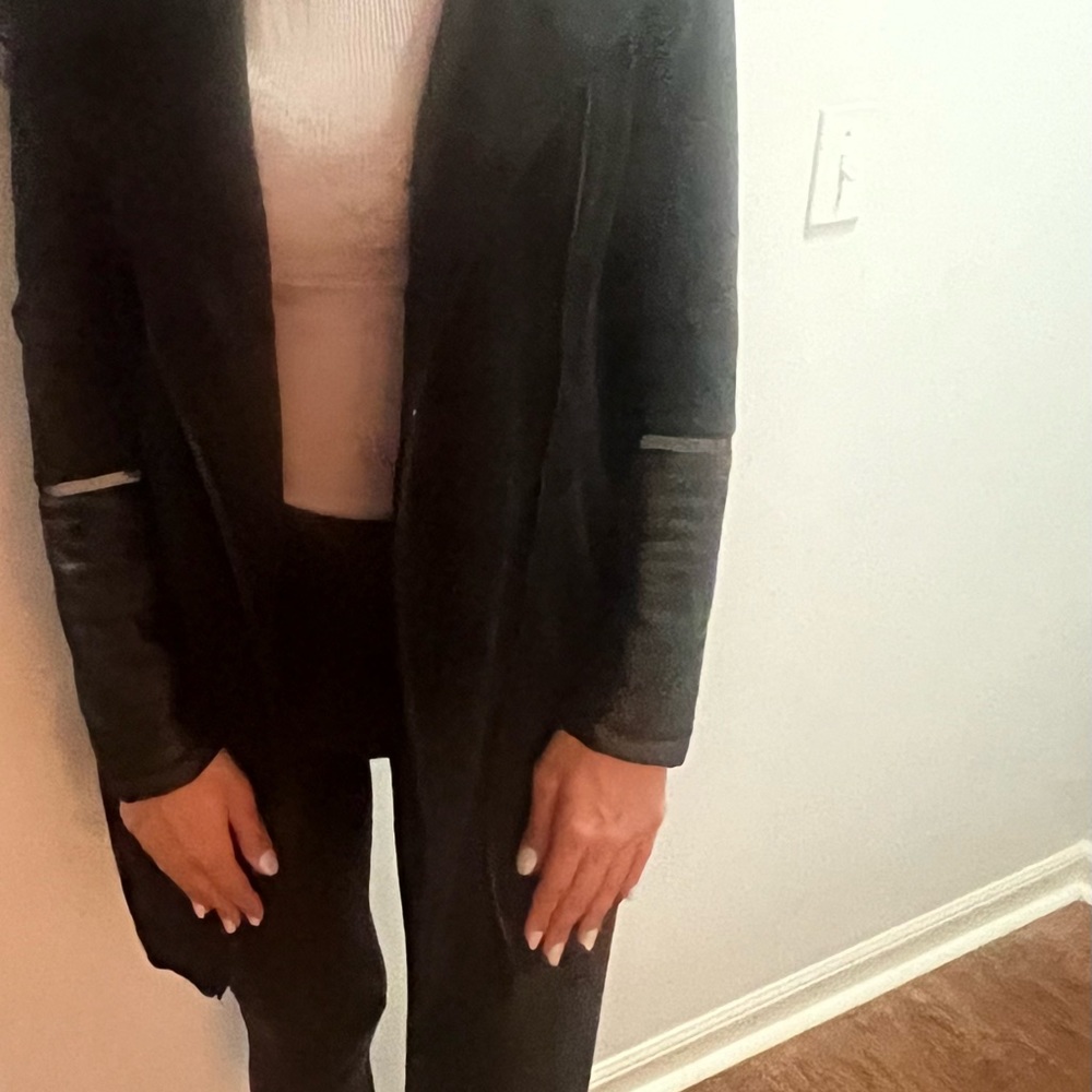 Blanc noir asymmetrical hooded jacket.  Size XS.  Brand new.  Worn once. - Picture 3 of 3